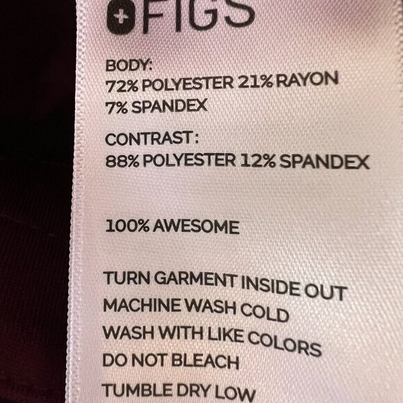 Figs Pants Womens Size XS/P Burgundy Yola Style Joggers Technical Collection - Picture 14 of 16